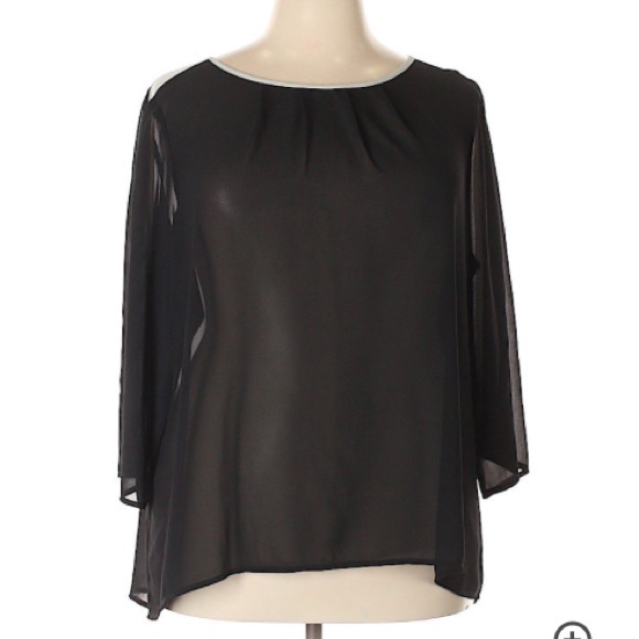 Roz & Ali Tops - Sheer chiffon top Roz & Ali Tops - Sheer chiffon top